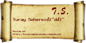 Turay Seherezádé névjegykártya
